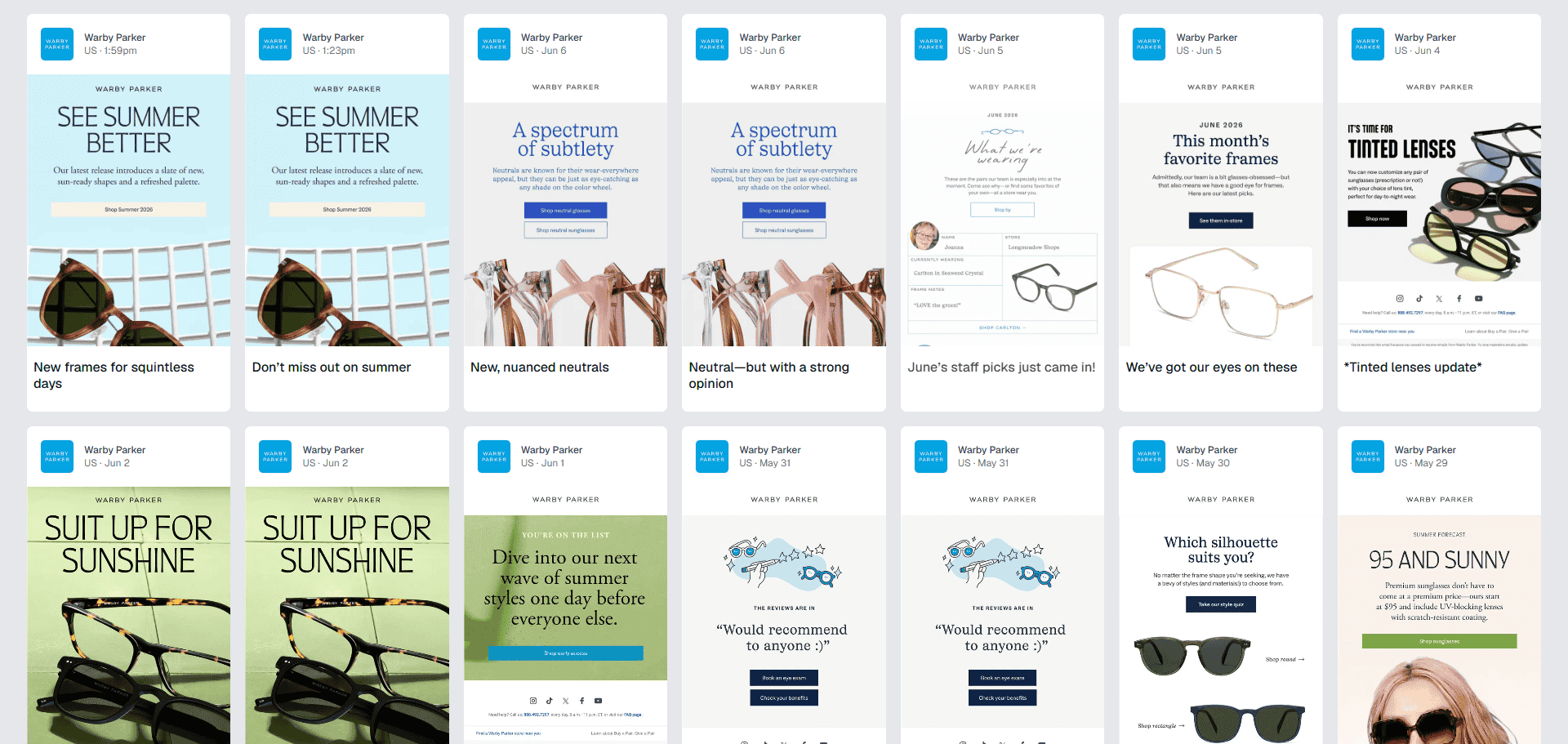 Illustration of a searchable email marketing database
