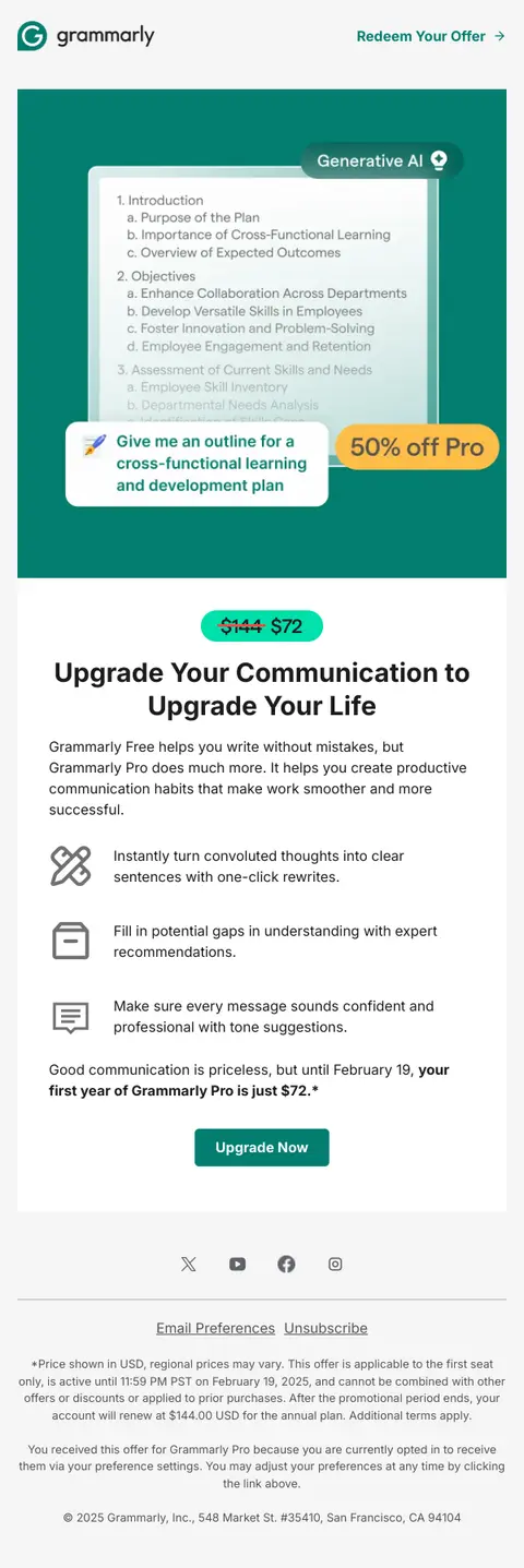 💌 A gift for you—Grammarly Pro for $72 💌