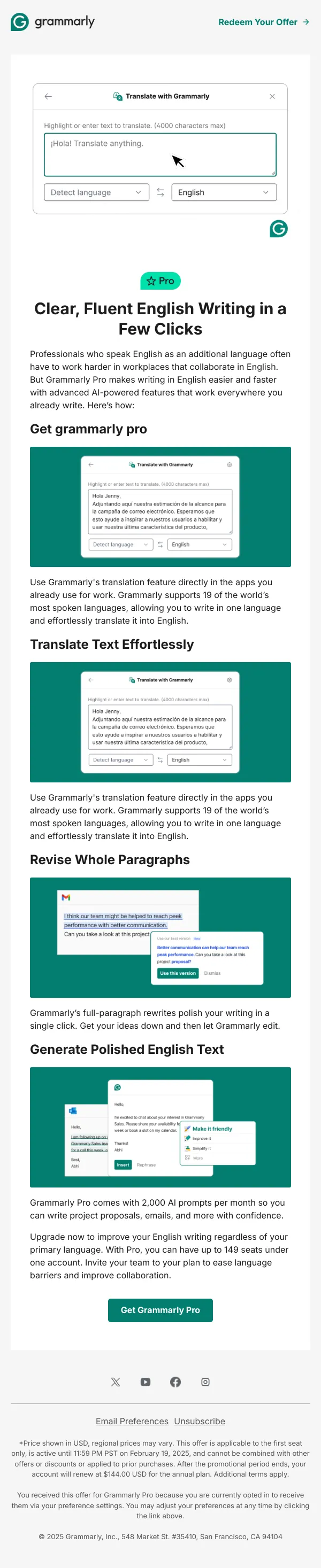 💌 A gift for you—Grammarly Pro for $72 💌