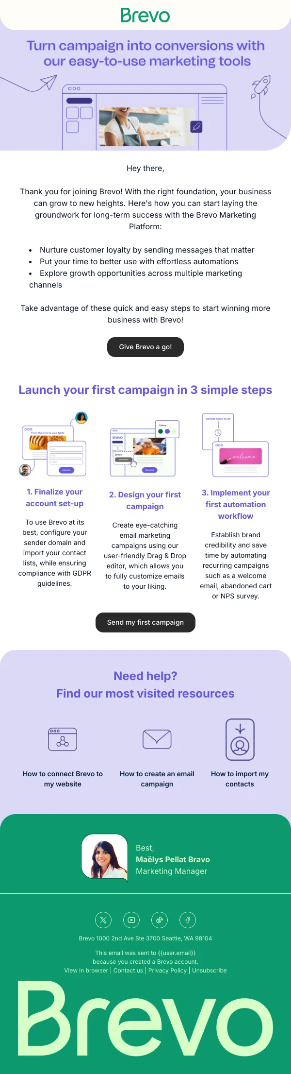 Your first campaign: 3 simple steps to success