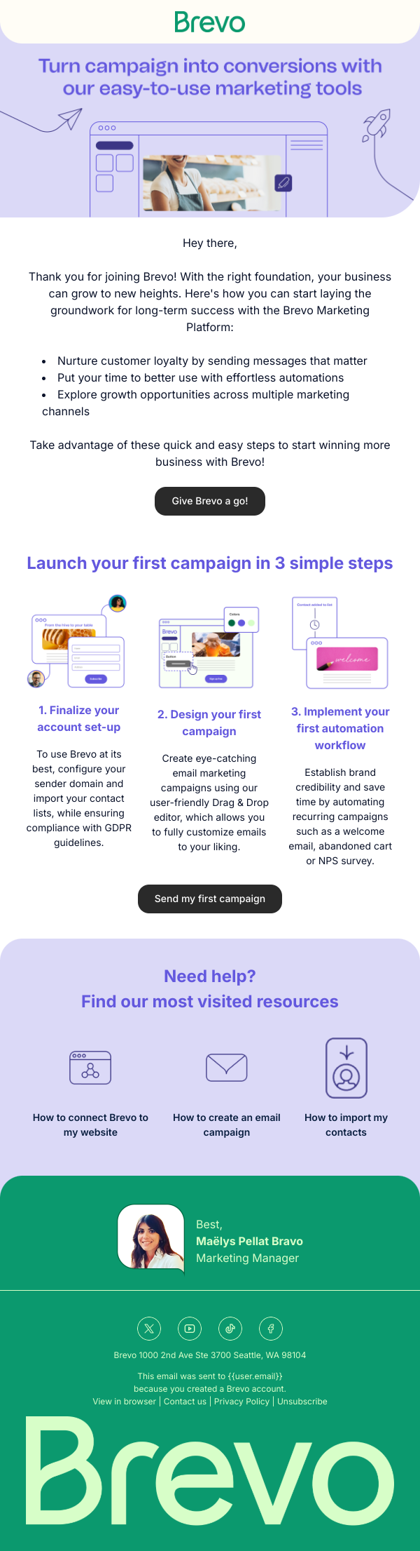 Your first campaign: 3 simple steps to success