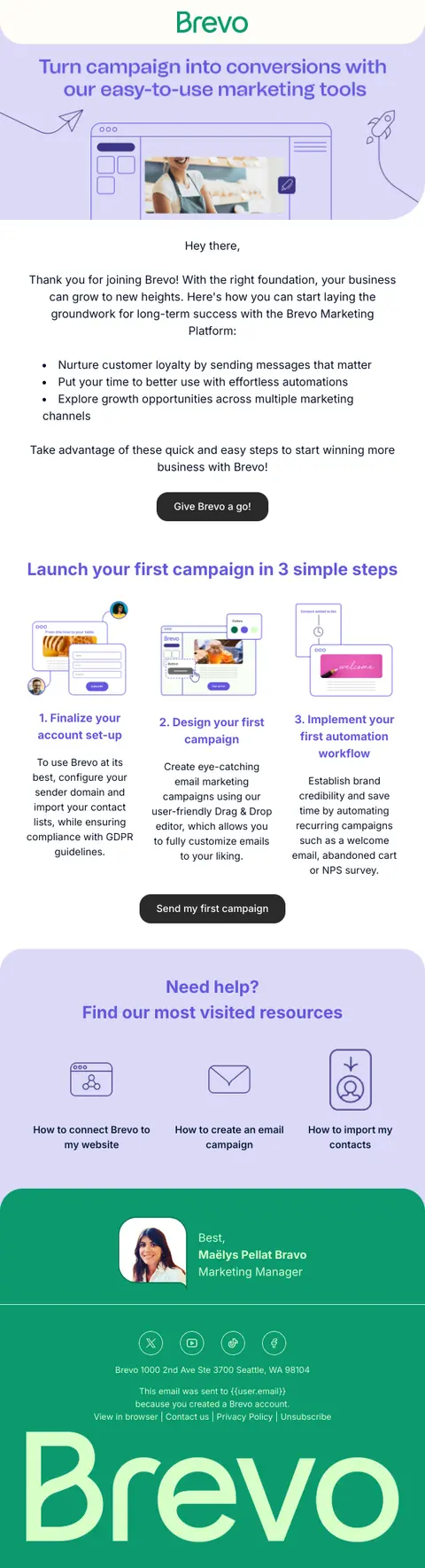 Your first campaign: 3 simple steps to success