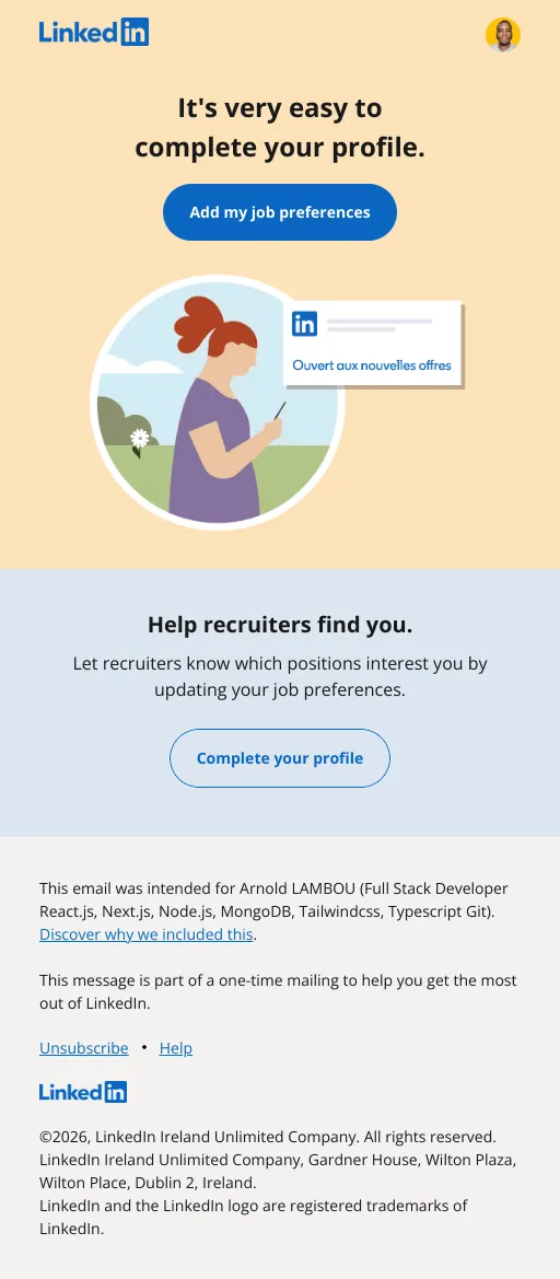 Complete your profile