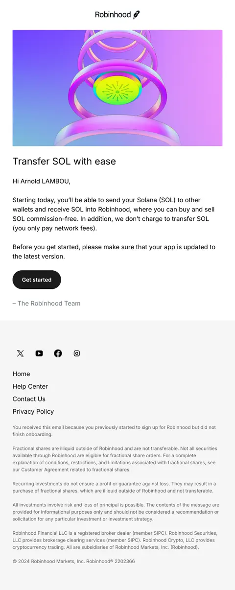 Transfer SOL with ease