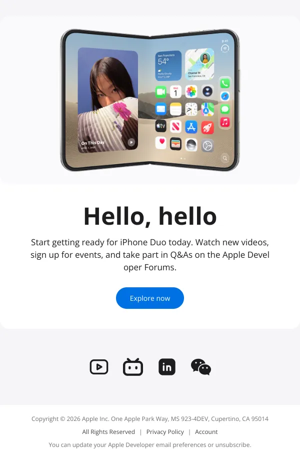 Get ready for iPhone Duo.