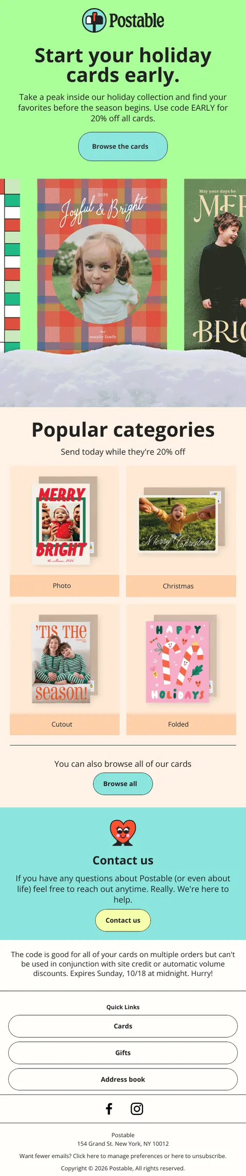 Start your holiday cards early 🎄