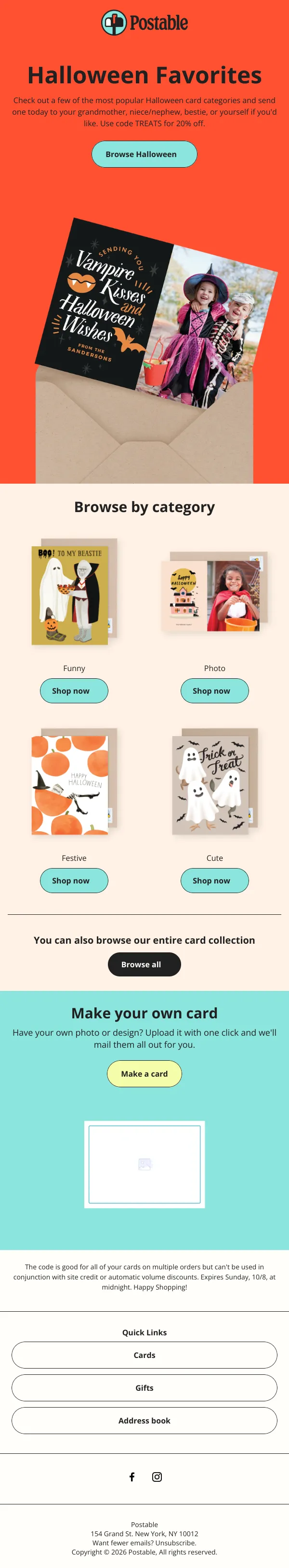 20% Off Halloween All Cards!