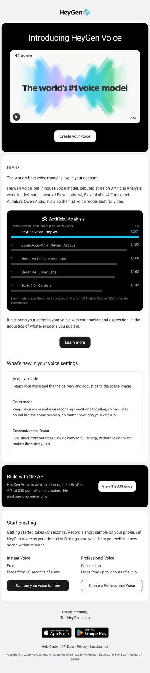 Meet HeyGen Voice, the #1 voice model